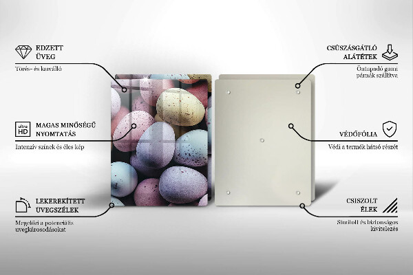 Sklo za varnú dosku veľkonočné vajíčka