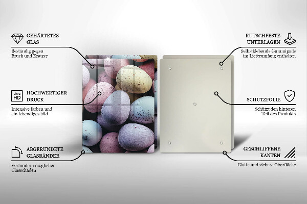 Sklo za varnú dosku veľkonočné vajíčka