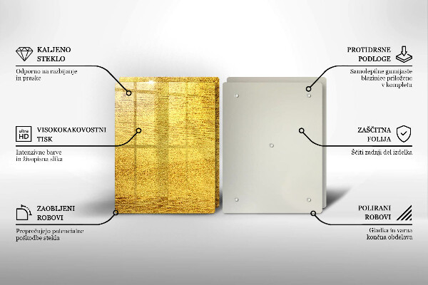 Sklo za varnú dosku Žltá abstrakcia
