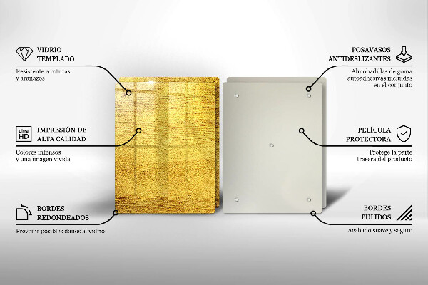 Sklo za varnú dosku Žltá abstrakcia