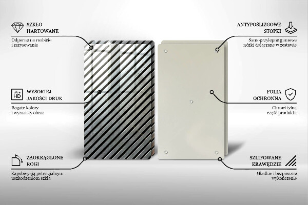 Sklo za varnú dosku Kovové línie