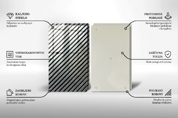 Sklo za varnú dosku Kovové línie