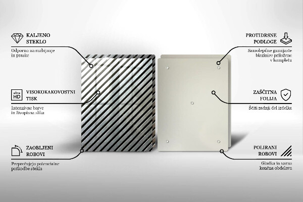 Sklo za varnú dosku Kovové línie