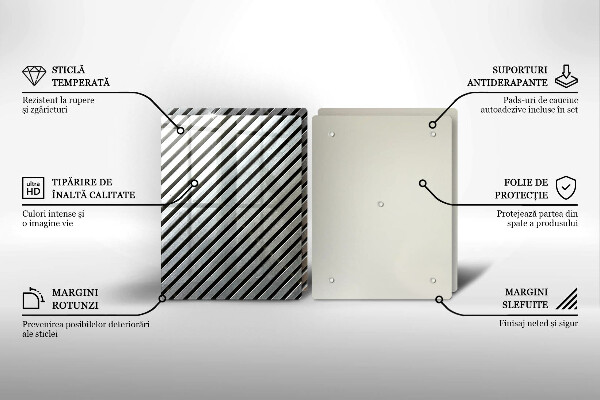 Sklo za varnú dosku Kovové línie