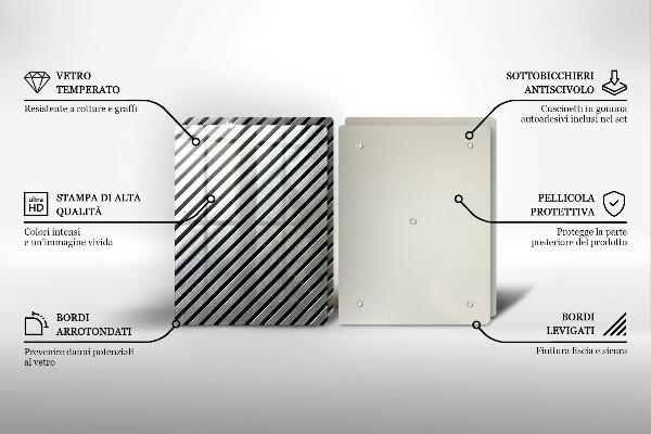 Sklo za varnú dosku Kovové línie