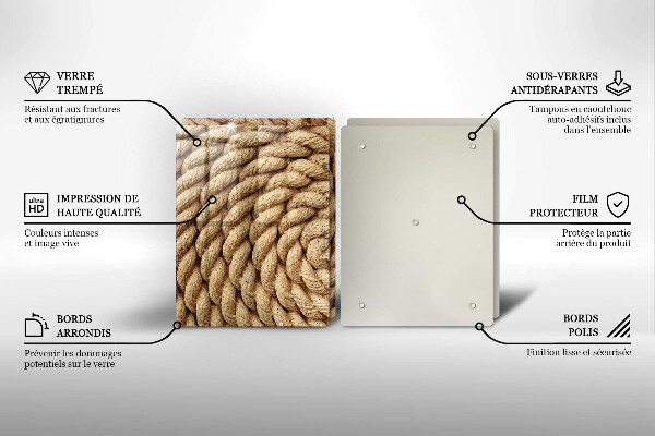 Sklo za varnú dosku Vinuté lano