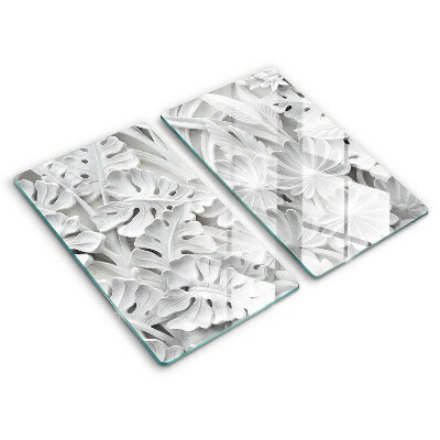 Sklo za varnú dosku Biele kvety