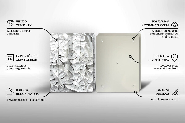 Sklo za varnú dosku Biele kvety