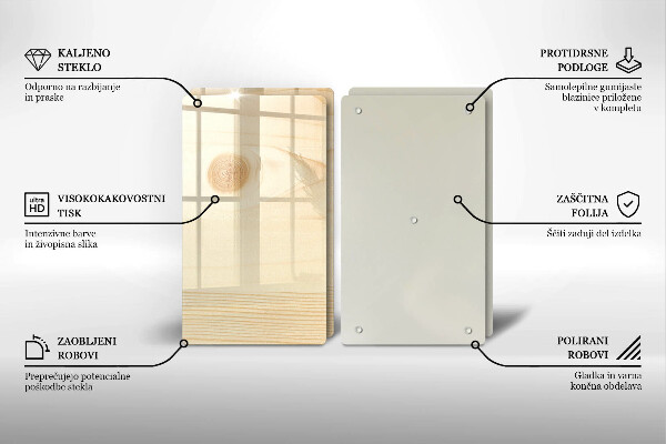 Sklo za varnú dosku Drevená doska