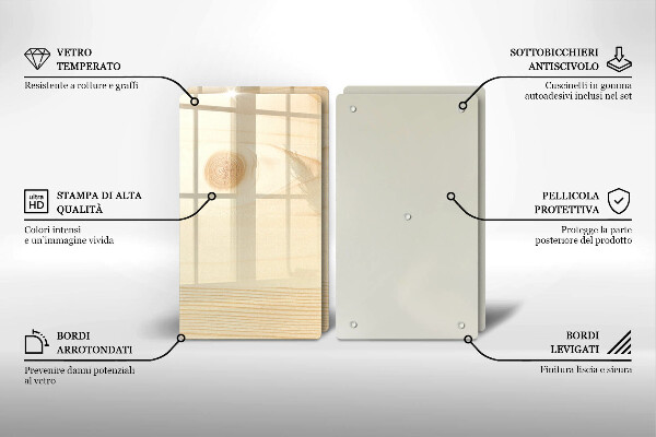 Sklo za varnú dosku Drevená doska