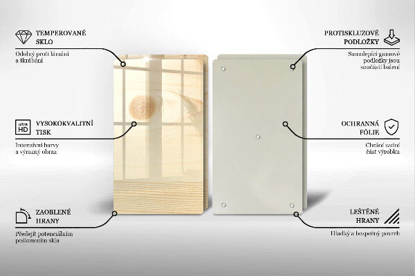 Sklo za varnú dosku Drevená doska