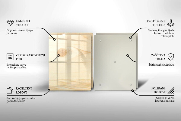 Sklo za varnú dosku Drevená doska