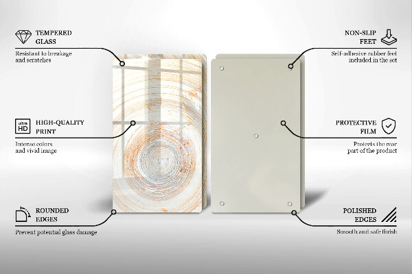 Sklo za varnú dosku Textúra dreva