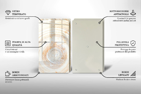 Sklo za varnú dosku Textúra dreva