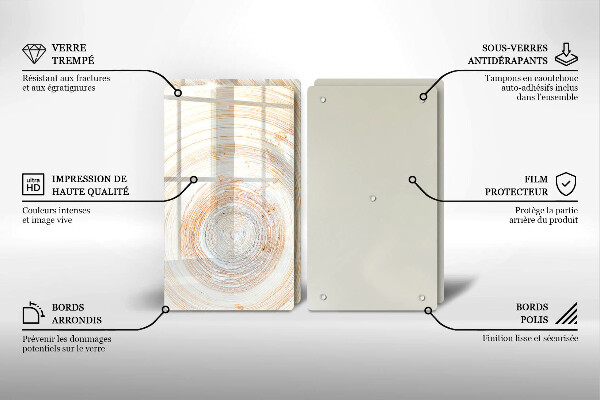 Sklo za varnú dosku Textúra dreva