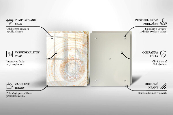 Sklo za varnú dosku Textúra dreva