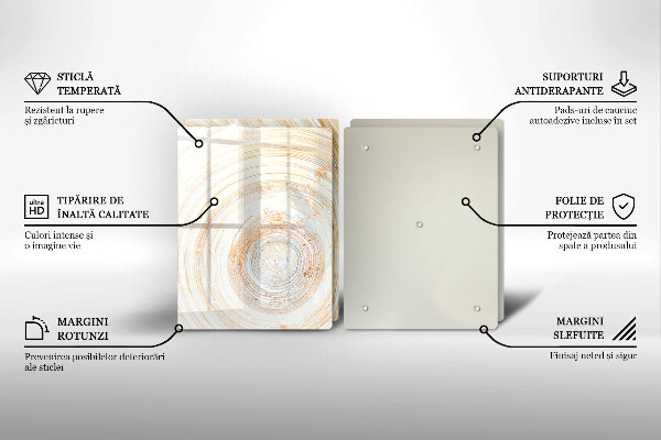 Sklo za varnú dosku Textúra dreva