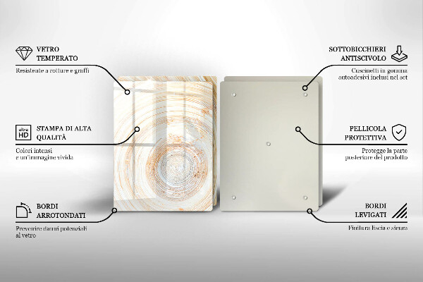 Sklo za varnú dosku Textúra dreva