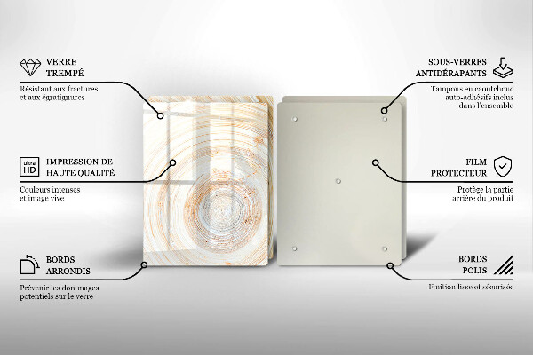 Sklo za varnú dosku Textúra dreva