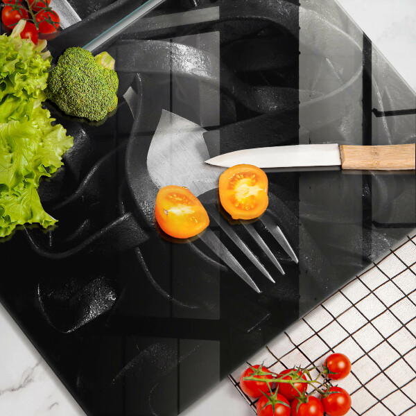 Sklo za varnú dosku Čierne cestoviny Tagliatelle