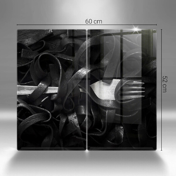 Sklo za varnú dosku Čierne cestoviny Tagliatelle