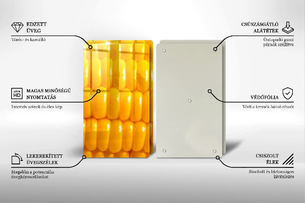 Sklo za varnú dosku Kukuričné zrná