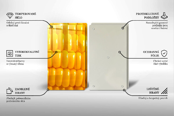 Sklo za varnú dosku Kukuričné zrná