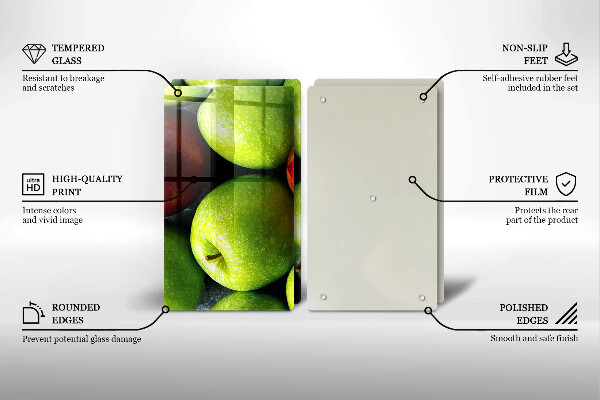 Sklo za varnú dosku Šťavnaté jablká