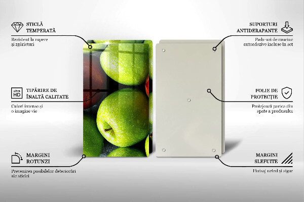 Sklo za varnú dosku Šťavnaté jablká