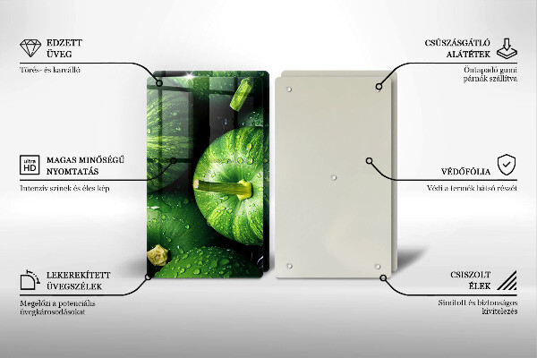 Sklo za varnú dosku Zelené tekvice