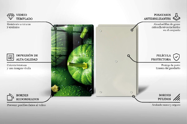 Sklo za varnú dosku Zelené tekvice