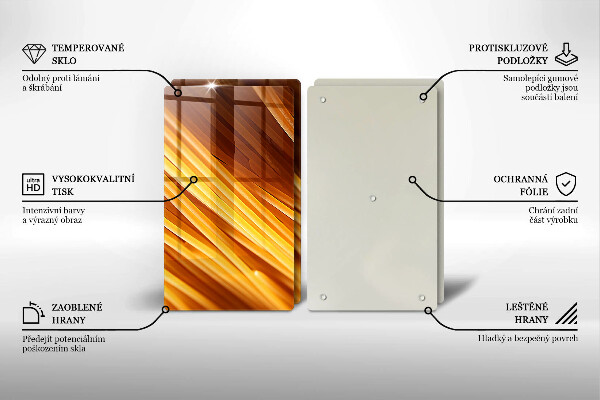 Sklo za varnú dosku Špagetové cestoviny