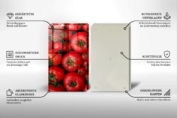 Sklo za varnú dosku Paradajky