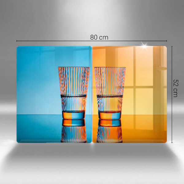 Sklo za varnú dosku Dva poháre vody