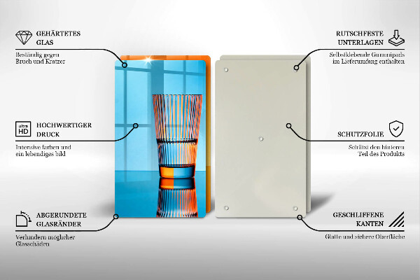 Sklo za varnú dosku Dva poháre vody