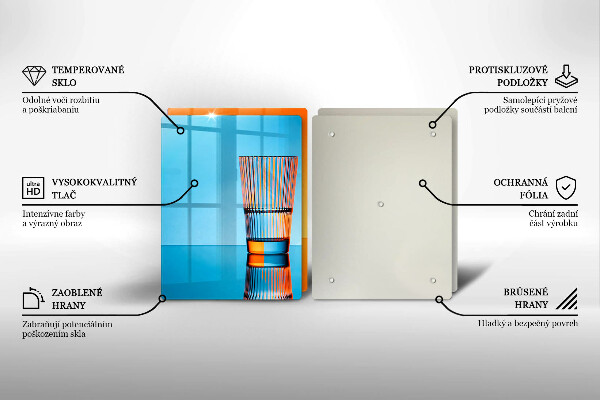 Sklo za varnú dosku Dva poháre vody