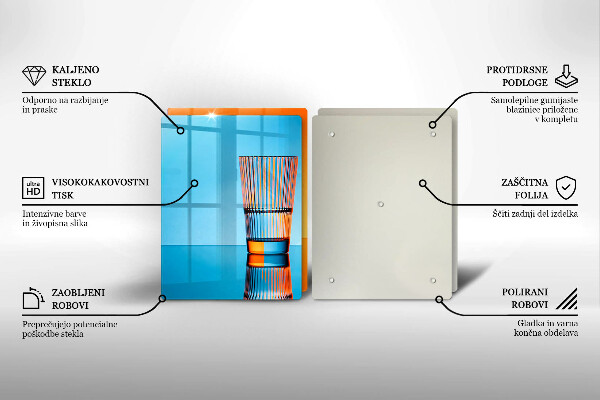Sklo za varnú dosku Dva poháre vody