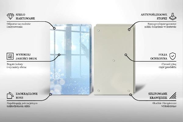 Sklo za varnú dosku Zimná textúra