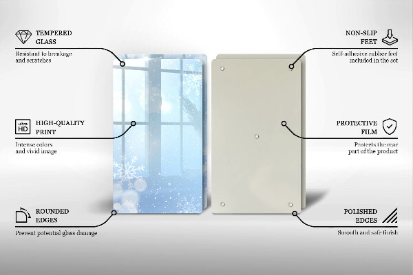 Sklo za varnú dosku Zimná textúra