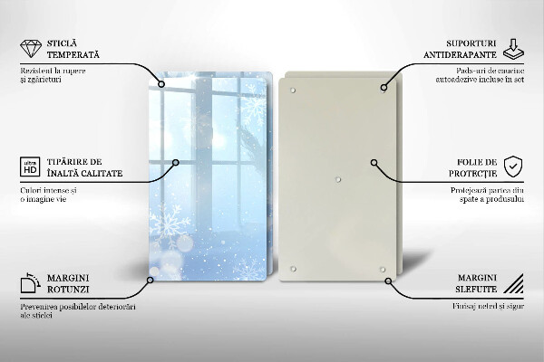 Sklo za varnú dosku Zimná textúra