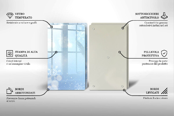 Sklo za varnú dosku Zimná textúra