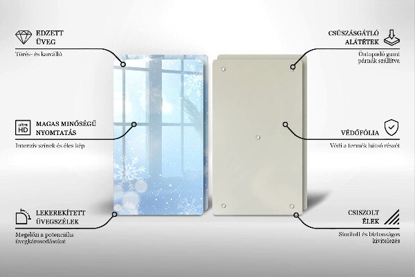 Sklo za varnú dosku Zimná textúra