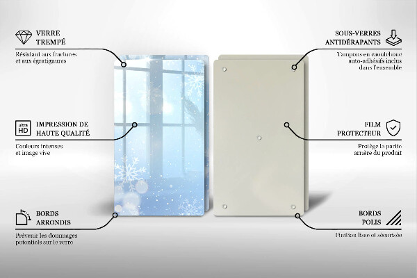 Sklo za varnú dosku Zimná textúra