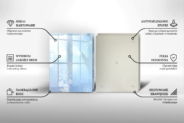 Sklo za varnú dosku Zimná textúra