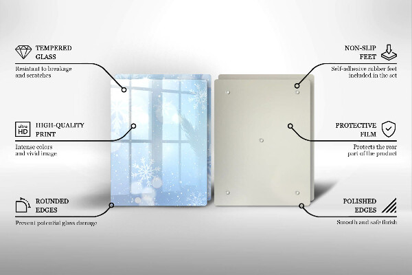 Sklo za varnú dosku Zimná textúra