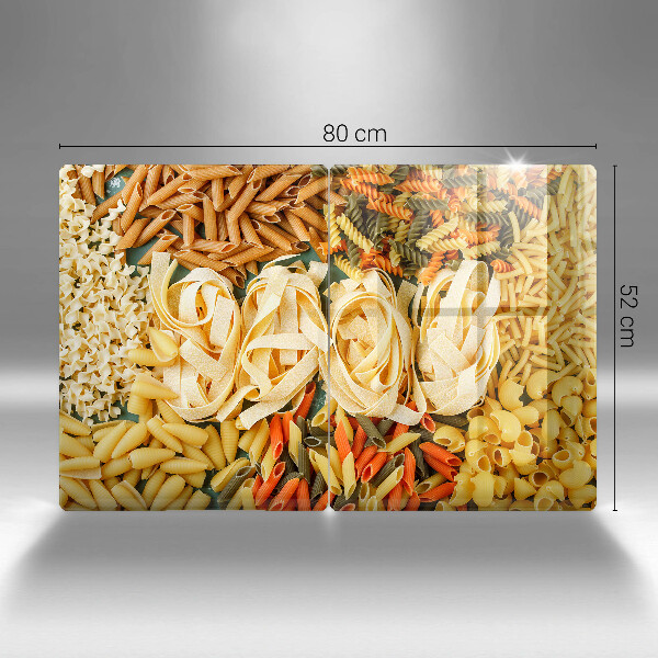 Sklo za varnú dosku Rôzne druhy cestovín