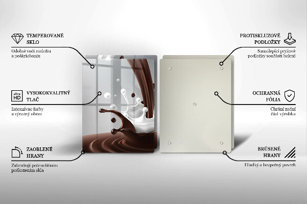 Sklo za varnú dosku Mlieko a čokoláda