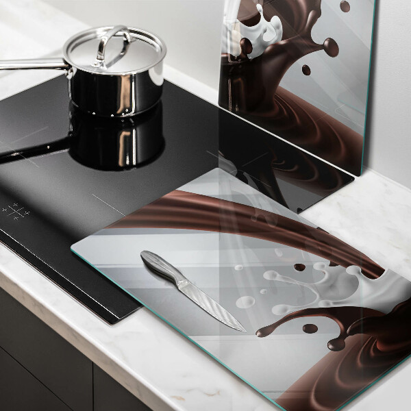 Sklo za varnú dosku Mlieko a čokoláda