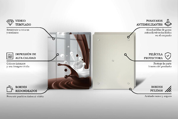 Sklo za varnú dosku Mlieko a čokoláda