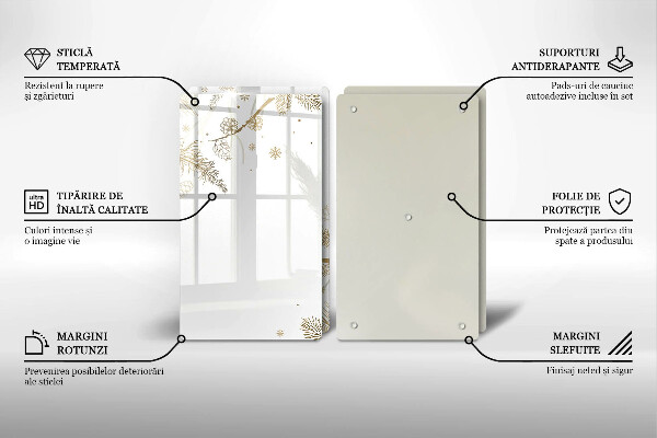 Sklo za varnú dosku Zimné dekorácie